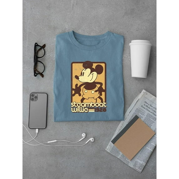 Vintage Steamboat Willie T-shirt Color Women's -SmartPrintsInk Designs