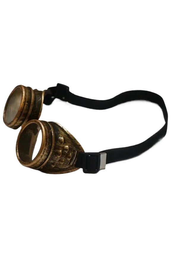 Vintage Steampunk Style Goggles for Halloween DIY Gothic Cosplay, Featuring Retro Metal Frame, Movable Gears, and Gradient Lenses for Men and Women