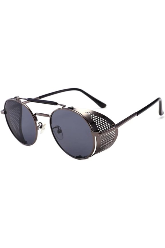 Vintage Steampunk Sunglasses Men Round Glasses Steam Punk Metal Sunglasses For Women UV400