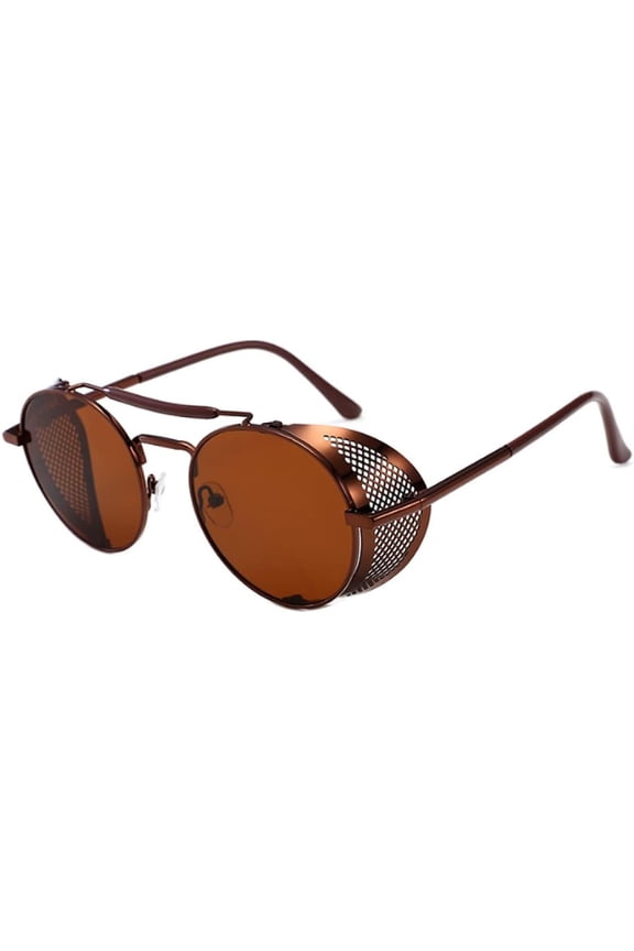 Vintage Steampunk Sunglasses Men Round Glasses Steam Punk Metal Sunglasses For Women UV400