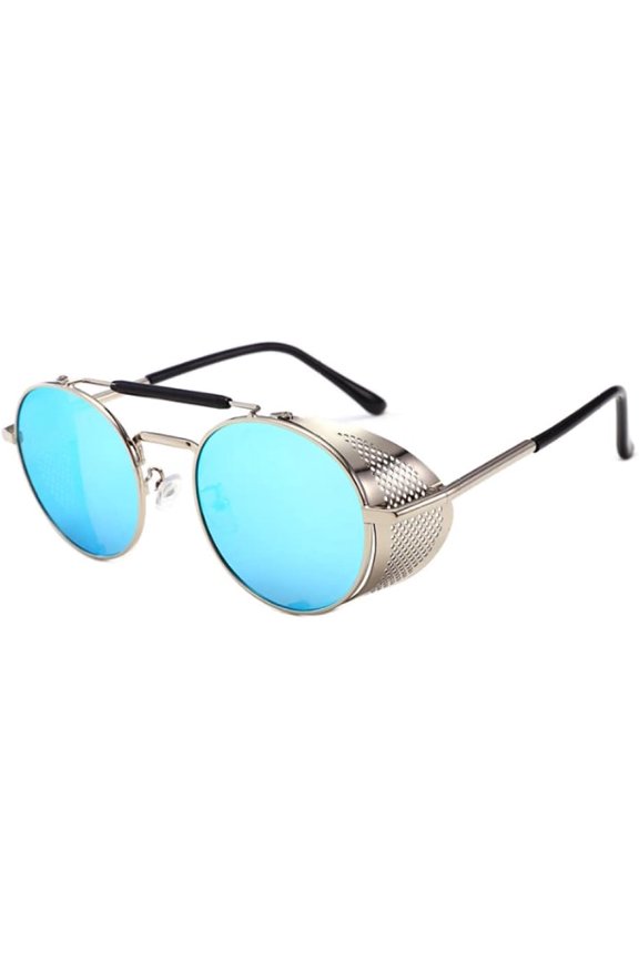 Vintage Steampunk Sunglasses Men Round Glasses Steam Punk Metal Sunglasses For Women UV400