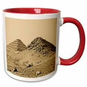 Vintage Stepped Pyramid of Sakkara Egyptian Archeology Egypt History 11oz Two-Tone Red Mug mug-246421-5