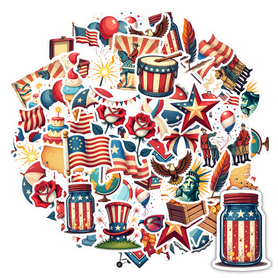 Vintage Stickers Stationery Stickers American PVC Sticker Kids Stickers Toy for Laptops Suitcase