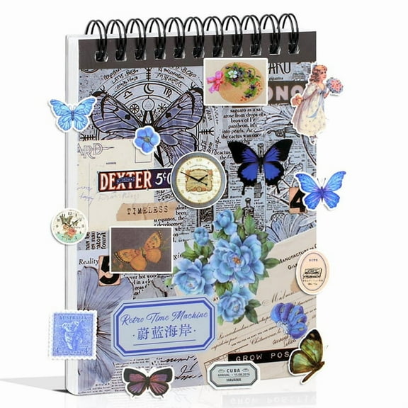 Vintage Stickers for Scrapbooking, 50 Sheets Precut Washi Stickers Book for Journaling, Junk Journal Supplies C