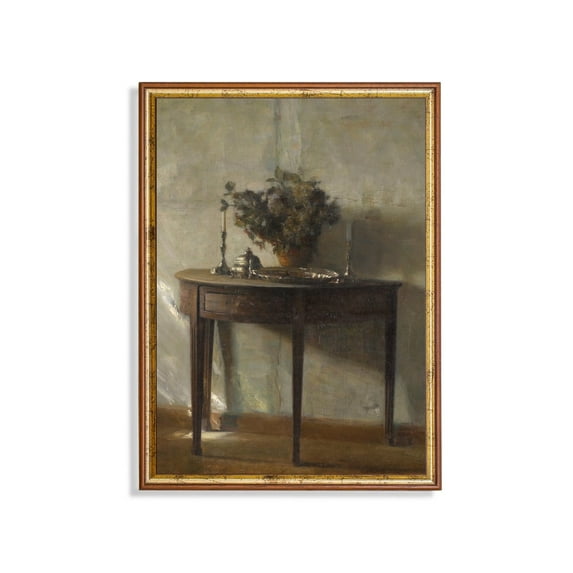 Vintage Still Life with Interior, Antique Neutral Decor, Danish Interior, Moody Rustic Fine Print Poster, , Print Poster Wall Art, Size 24x36 UNFFRAMED F03.1.7l726