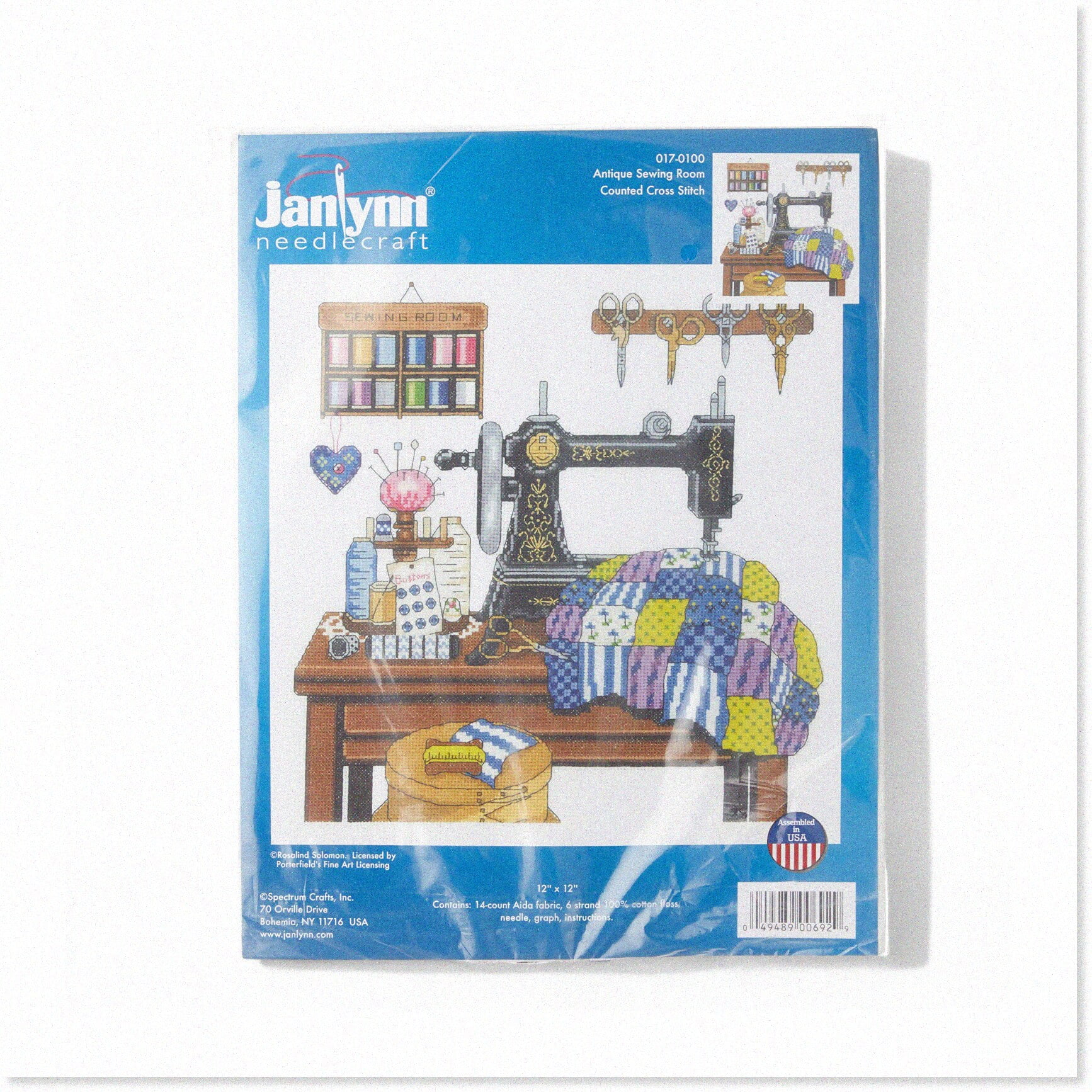 Vintage Stitchery 14 Count Antique Sewing Room Cross Stitch Kit