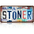 thumbnail image 1 of Vintage Stoner Metal Tin Sign License Plate Wall Decor 12 x 6 Inches, 1 of 5
