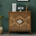 thumbnail image 1 of Vintage Storage Brown Cabinet Accent Sideboard Wood Buffet Cabinet with 2-door for Living Room,Hallway,Bedroom,Dining Room, 1 of 6
