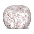 thumbnail image 1 of Vintage Storage Toy Bag Chair, Rustic Sprigs with Wild Peonies Nature Inspired Garden Pattern Vintage Look, Stuffed Animal Organizer Washable Bag, Large Size, Burgundy White, by Ambesonne, 1 of 3