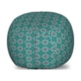 thumbnail image 1 of Vintage Storage Toy Bag Chair, Traditional Vibrant Tile Pattern Abstract Spanish Motifs, Stuffed Animal Organizer Washable Bag, Small Size, Jade Green Pale Blue Red, by Ambesonne, 1 of 3