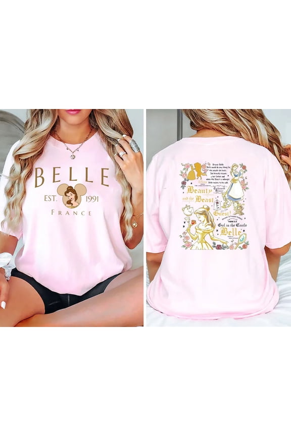 Vintage Storybook Graphic Tee, Retro Tale as Old as Time Disney Beauty Inspired Princess Style Shirt, Elegant Fairy Look – Comfort Colors Unisex Cotton T-Shirt, Sizes S-5XL