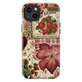 thumbnail image 1 of Vintage Strawberry Floral Collage Phone Case, French Country Aesthetic Botanical Garden Cover for iPhone 17 16 15 14 13 12 11 Plus Pro Max Mini, 1 of 6