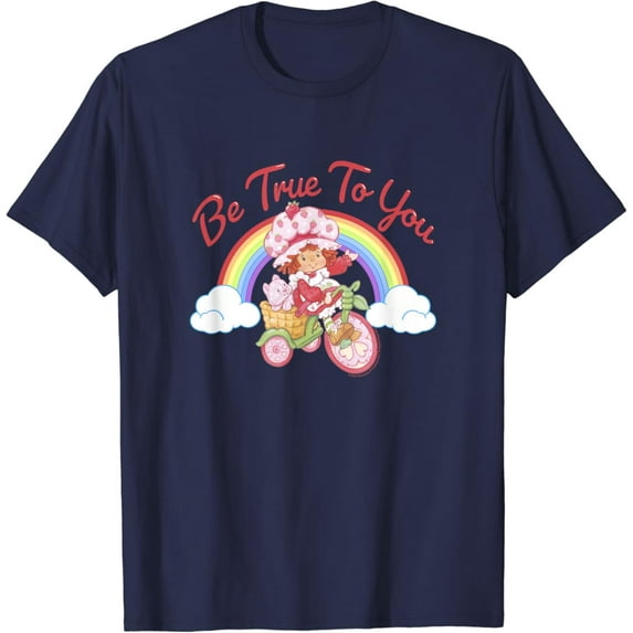 Vintage Strawberry Shortcake Be True To You Vintage Rainbow Bike T-Shirt Size S-5Xl Best Birthday Gifts