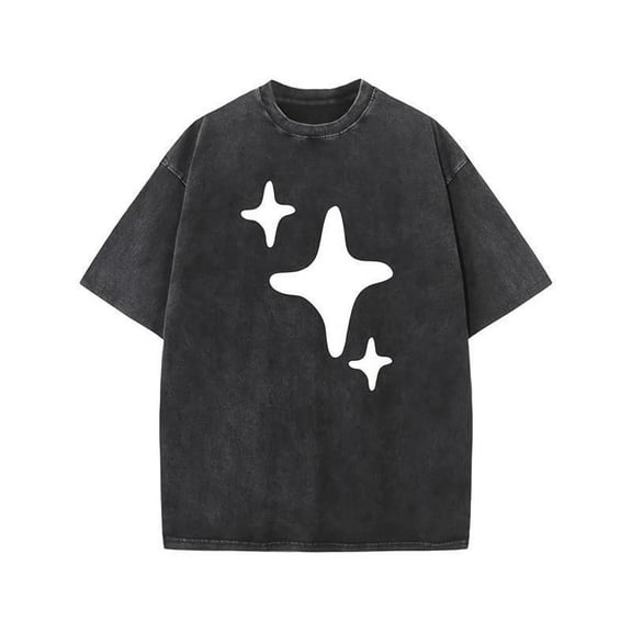 Vintage Streetwear Graphic Tee T-Shirt Cotton Top Oversized Casual Short Sleeve Crew Neck Black S-2XL Plus Size