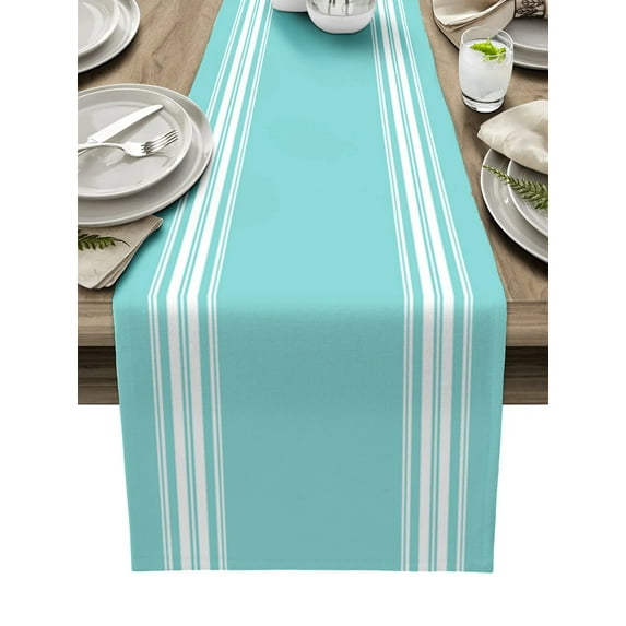 Vintage Stripe Texture Red Table Runner Home Wedding Table Flag Mat Table Centerpieces Decoration Party Dining Long Tablecloth