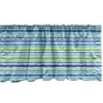 thumbnail image 1 of Ambesonne Vintage Stripe Valance Pack of 2, Blue Green Tones Art, 54"X18", Multicolor, 1 of 2