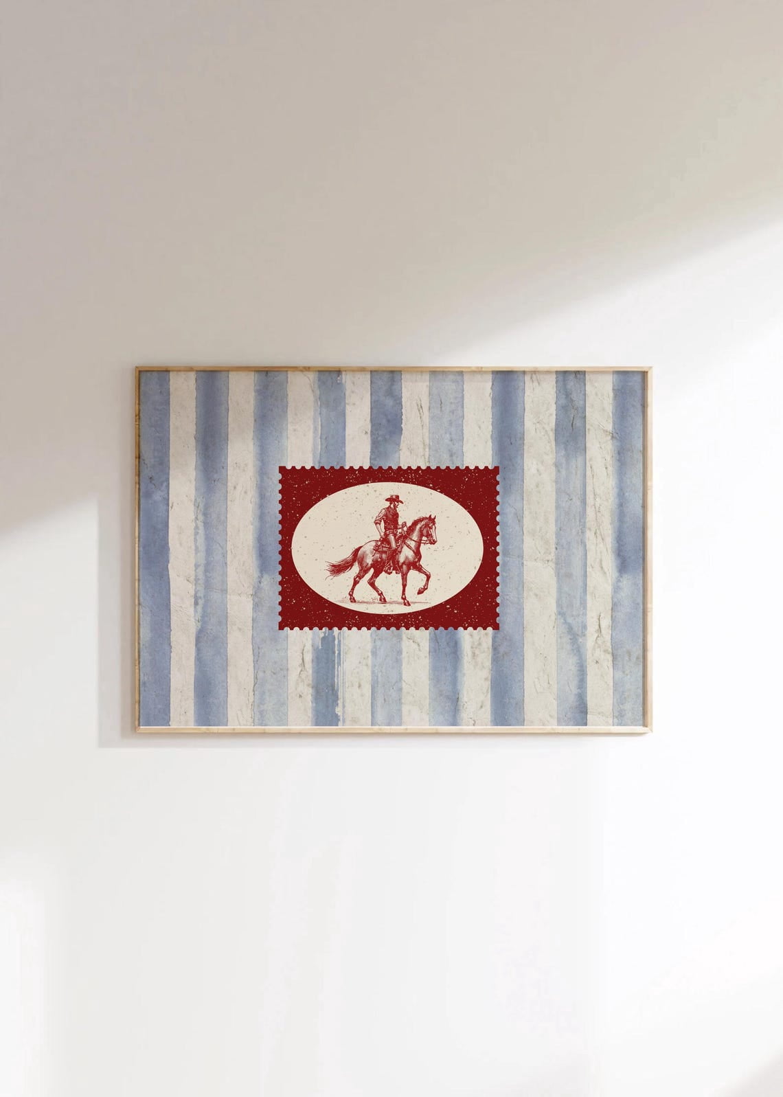 Vintage Striped Rodeo Poster Western Bedroom Poster Cowboy Wall Art ...