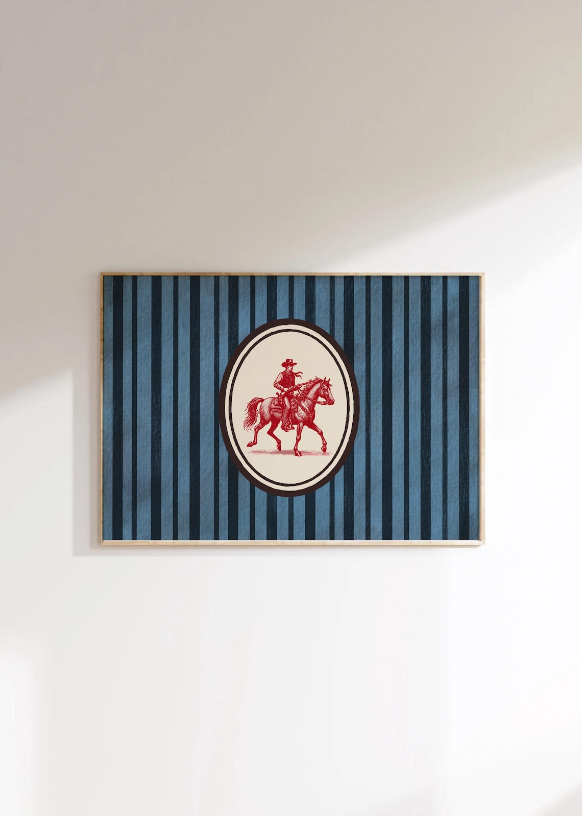 Vintage Striped Rodeo Poster Western Bedroom Poster Cowboy Wall Art ...