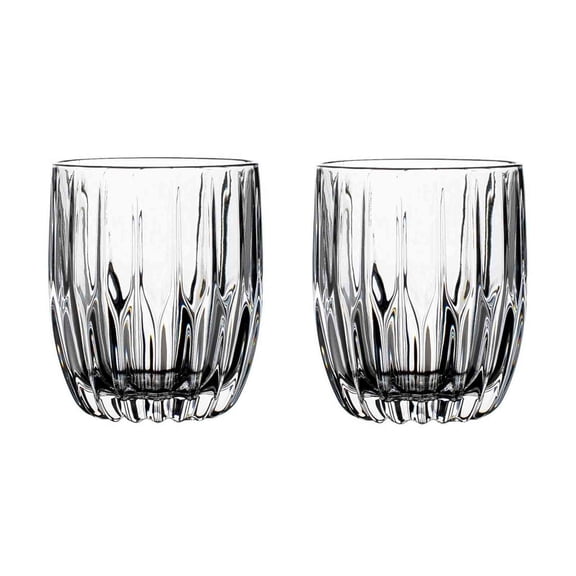 Vintage Stripes Carved Glass Cups, Clear Lead-free Drinking Glasses, 285/355ml