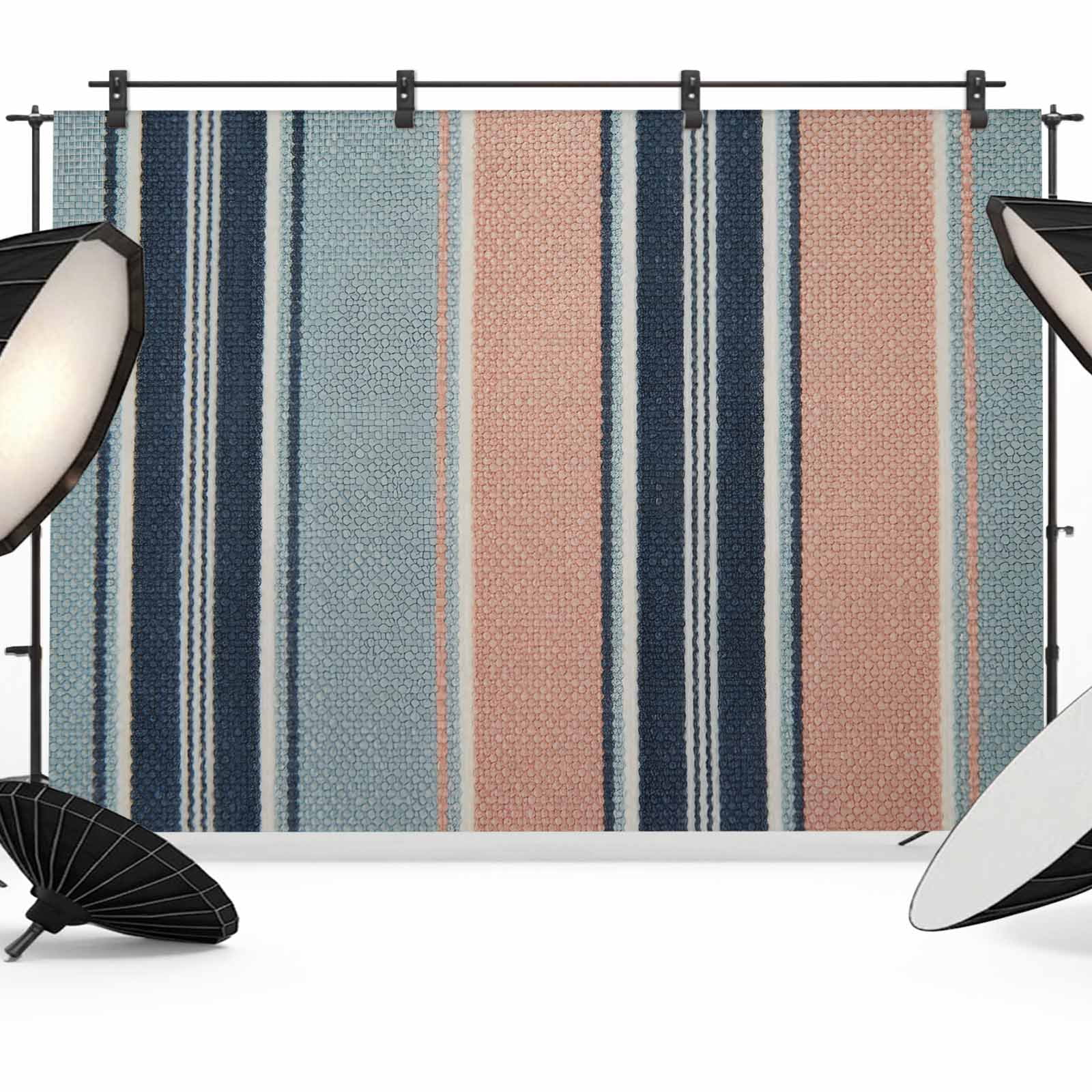 Linene Backdrop Vintage Stripes Photography Backdrop 7x5FT, Navy Pink Blue Striped ...