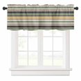 thumbnail image 1 of Vintage Stripes Valances for Windows Gray Green Yellow Striped Retro Lines Rod Pocket Curtain Valance Window Treatment Short Curtains for Kitchen Living Room, 54"x18", 1 of 5