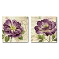 thumbnail image 1 of Vintage Study in Purple; Two Beautiful Postcard Style Floral Roses; Two 12x12in MDF Mounted Prints; Ready to hang!, 1 of 1