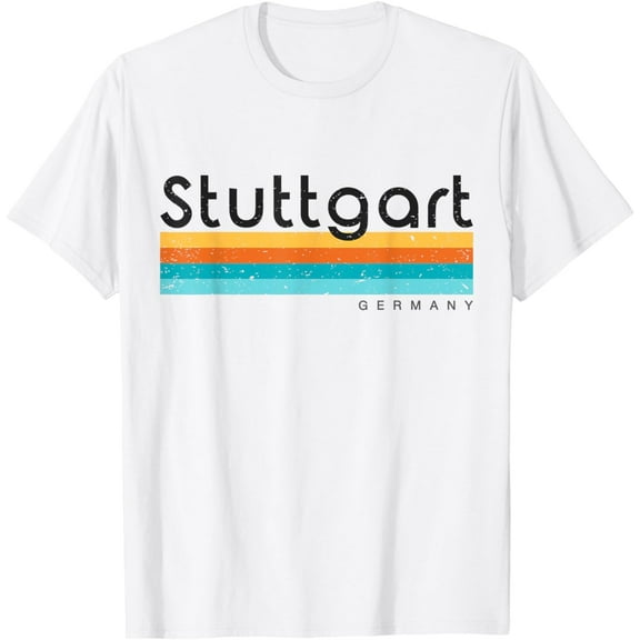 Vintage Stuttgart Germany Retro Design T-shirt mens t shirt，white，women，funny，misfits，men，journey，t-shirt