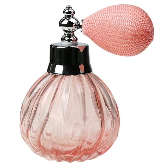 Vintage Style 100 ml Charming Clear Crystal Glass Empty Refillable Perfume Bottle with Spray, Many Style Optional Pink