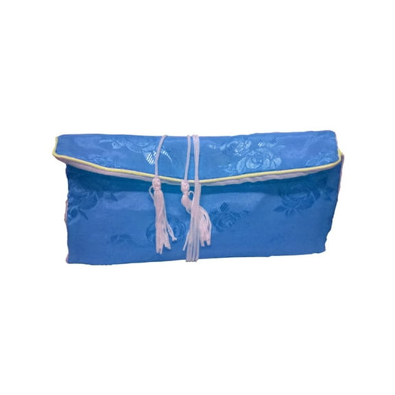 Vintage Style 1970s 70s Blue Flower Hand Bag Purse Costume Accessory