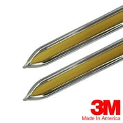 Vintage Style 5/8 Gold & Chrome Side Body Trim Molding - Formed Pointed Ends