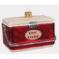 thumbnail image 1 of Vintage Style Beer Cooler Polish Mouth Blown Glass Christmas Ornament Decoration, 1 of 4