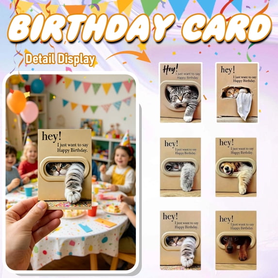 Vintage Style Birthday Greeting Cards with Envelopes Set of 6 Assorted Elegant Floral and Animal Theme Designs for Friends and Family