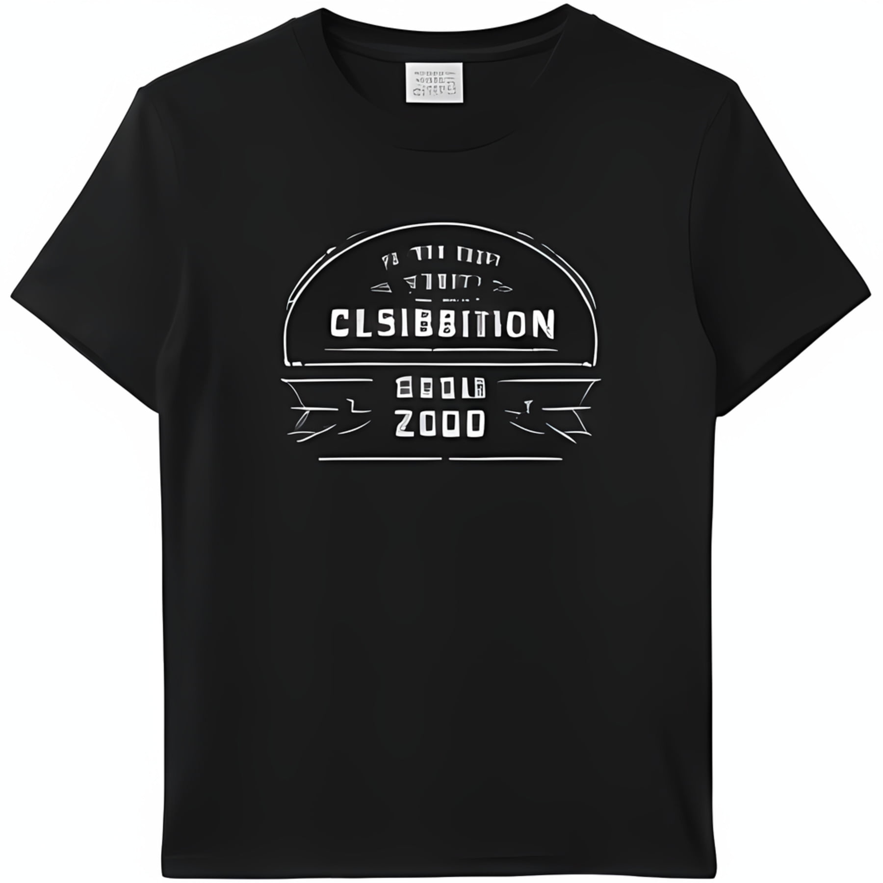 Vintage Style Black T Shirt with Stamperia Graphic and Retro Badge Design Jeans Brand Clutcher Perfect for Norman Style