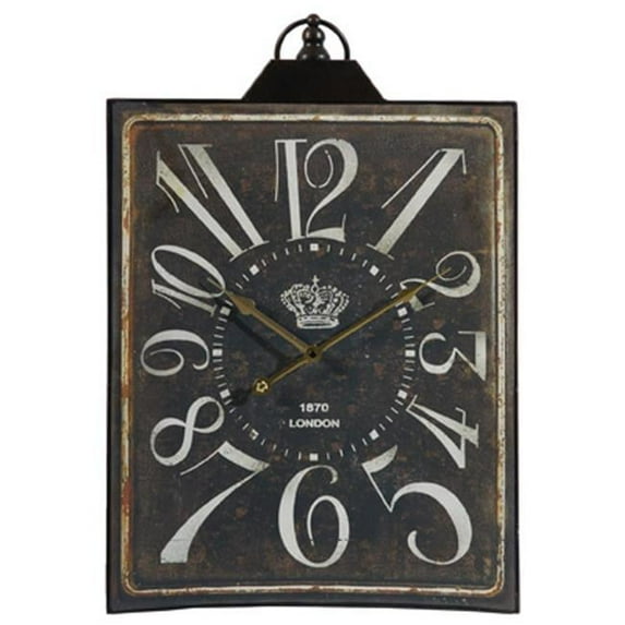 Vintage Style Black & White Iron Wall Clock