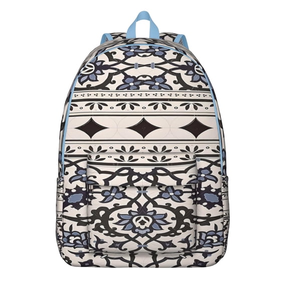 Vintage Style Bohemian Backpack Unisex, Spacious Boho Bookbag with Front Pocket, Durable Daypack for College, High School, Work, Travel, Vacation, Excellent Gift Choice