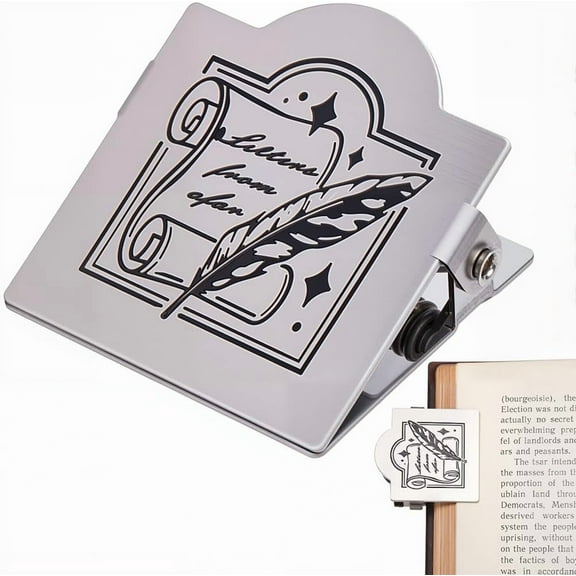 Vintage Style Book Jounral Clip Travelers Notebook Clip Metal Letter Pen Retro Iron Silver Decorative Midori Book Bill Binder Page Holder Clamp for DIY