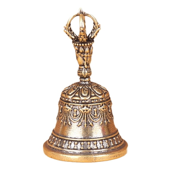 Vintage Style Brass Bell for Buddhist Rituals, Yoga & Mindfulness