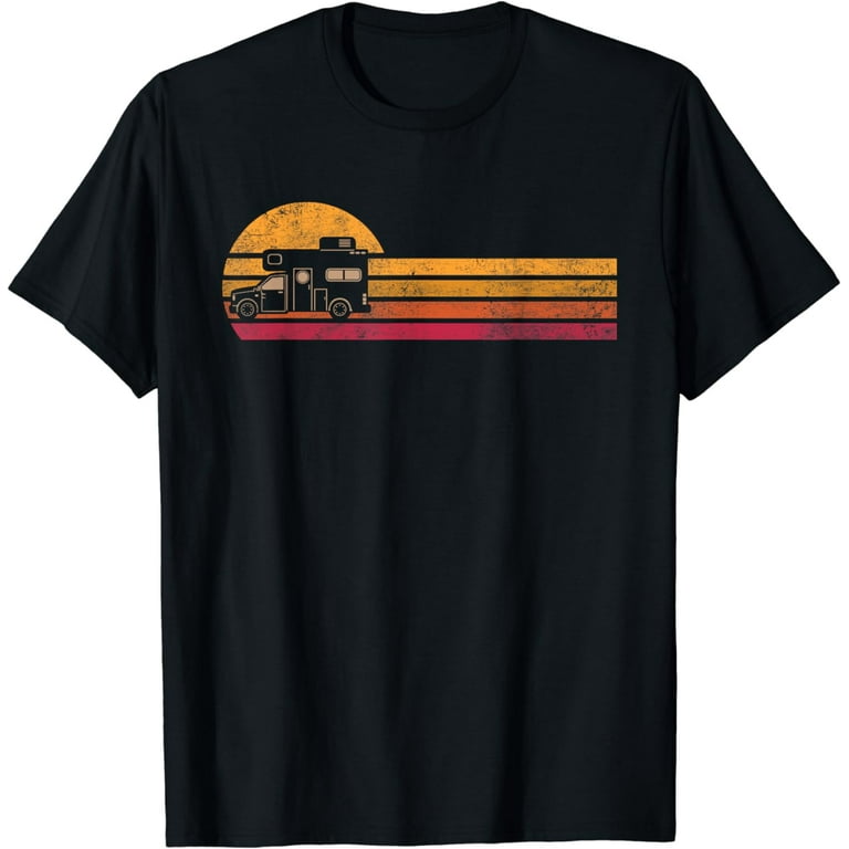 Camping Shirt. Retro Style Camper Van T-Shirt Camping Shirt. Retro Style Camper Van T-Shirt