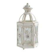 Vintage Style Candle Holder Lantern Wind Lamp Decorative Hanging Hook Tea Light White