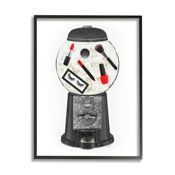 Vintage Style Candy Dispenser Glam Makeup Cosmetics Beauty & Fashion Graphic Art Framed Art Print Wall Art