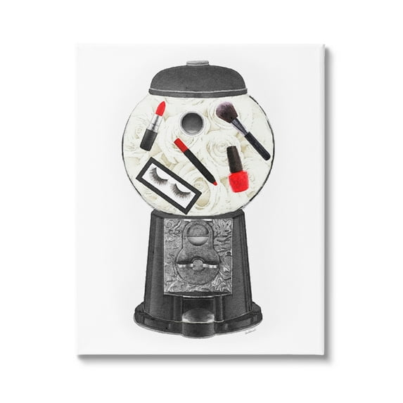 Vintage Style Candy Dispenser Glam Makeup Cosmetics Beauty & Fashion Graphic Art Gallery-Wrapped Canvas Print Wall Art