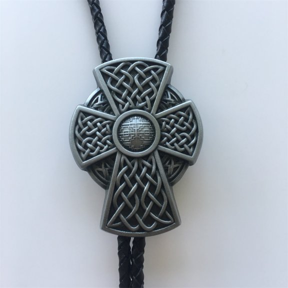 Vintage Style Celtic Cross Cowboy Cowgirl Bolo Tie also Stock in US