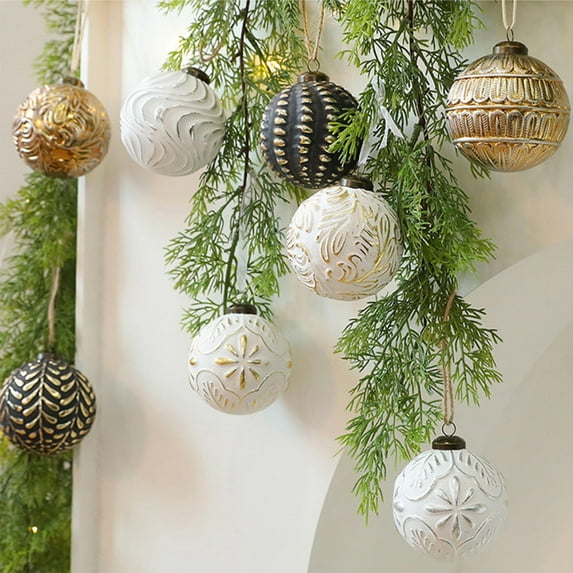 Vintage-Style Christmas Ball Ornaments Retro Christmas Tree Decorations Christmas Hanging Decorations Christmas Tree Ball Ornaments Christmas Decor Props
