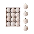 thumbnail image 1 of Vintage Style Christmas Ornament Set - 12 Piece 3.15 Inch Retro Baubles for Holiday Tree Decor and Festive Home Decoration - Classic Red and White Design for Seasonal Celebrations and Party Decor, 1 of 6