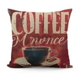 thumbnail image 1 of Vintage Style Coffee Decorative Throw Pillow Cover,But First Coffee Square (First Coffee), 1 of 5