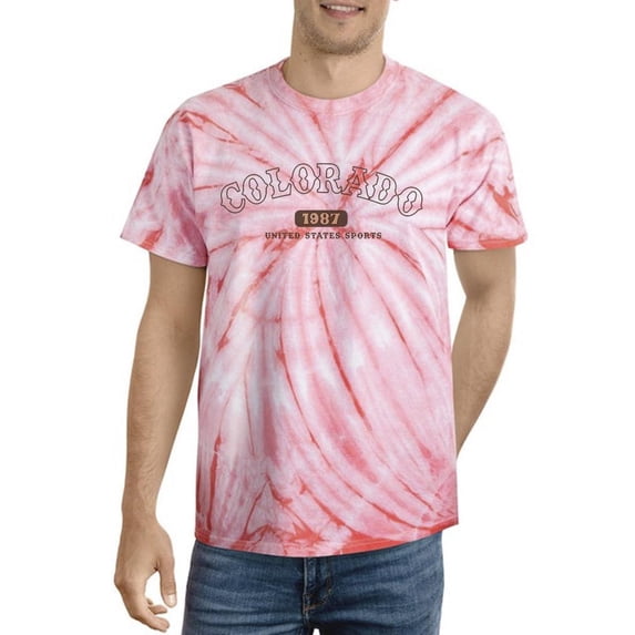 Vintage Style Colorado 1987 Tie Dye Crystal Men -Image by Shutterstock, Male Medium