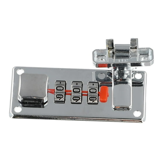 Vintage Style Combination Lock for Wooden Boxes, 65x29mm Iron Padlock with Screws, Adjustable Code Security Lock for Suitcases, Jewelry Boxes, Wine Boxes, Tool Boxes, Home Office Shop (Silver)