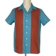 thumbnail image 1 of Vintage Style Contrast Color men Bowling Shirts, 1 of 4