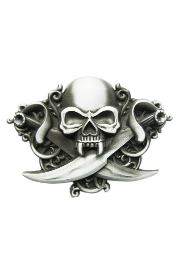 Vintage Style Cross Emo Skull Biker Rider Belt Buckle Gurtelschnalle