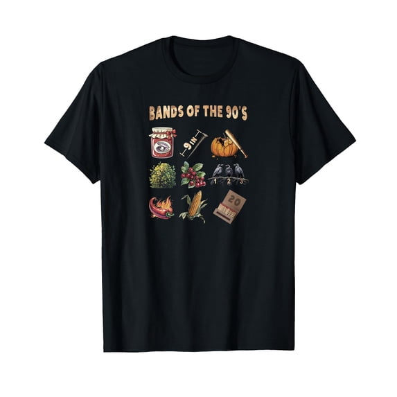 Vintage Style Design Popular Music Bands of The 90's Band T-Shirt